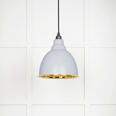From The Anvil - Smooth Brass Brindley Pendant in Birch | Sku. 49518BI | Trade Door Handles.