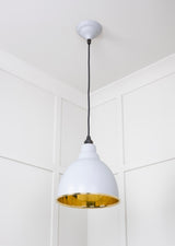 From The Anvil - Smooth Brass Brindley Pendant in Birch | Sku. 49518BI | Trade Door Handles.
