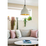 From The Anvil - Smooth Brass Brindley Pendant in Birch | Sku. 49518BI | Trade Door Handles.