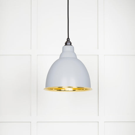 From The Anvil - Smooth Brass Brindley Pendant in Birch | Sku. 49518BI | Trade Door Handles.