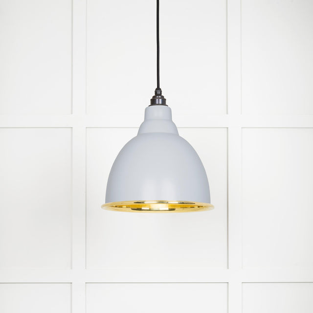 From The Anvil - Smooth Brass Brindley Pendant in Birch | Sku. 49518BI | Trade Door Handles.