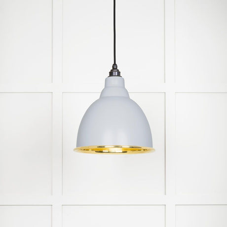 From The Anvil - Smooth Brass Brindley Pendant in Birch | Sku. 49518BI | Trade Door Handles.