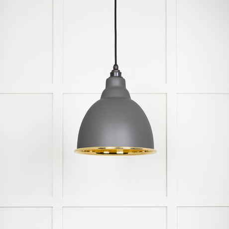 From The Anvil - Smooth Brass Brindley Pendant in Bluff | Sku. 49518BL | Trade Door Handles.