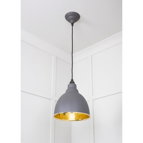 From The Anvil - Smooth Brass Brindley Pendant in Bluff | Sku. 49518BL | Trade Door Handles.