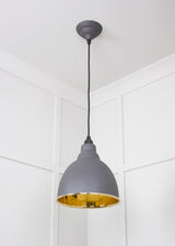 From The Anvil - Smooth Brass Brindley Pendant in Bluff | Sku. 49518BL | Trade Door Handles.
