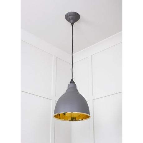 From The Anvil - Smooth Brass Brindley Pendant in Bluff | Sku. 49518BL | Trade Door Handles.