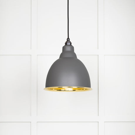 From The Anvil - Smooth Brass Brindley Pendant in Bluff | Sku. 49518BL | Trade Door Handles.