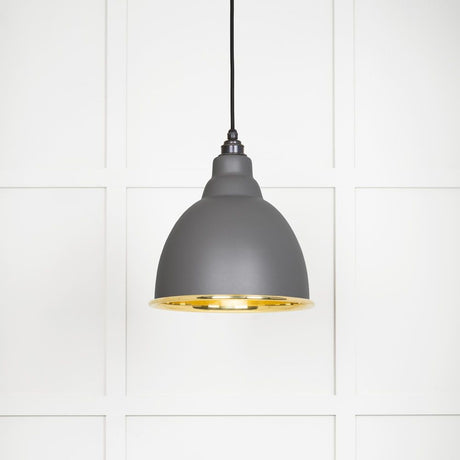 From The Anvil - Smooth Brass Brindley Pendant in Bluff | Sku. 49518BL | Trade Door Handles.