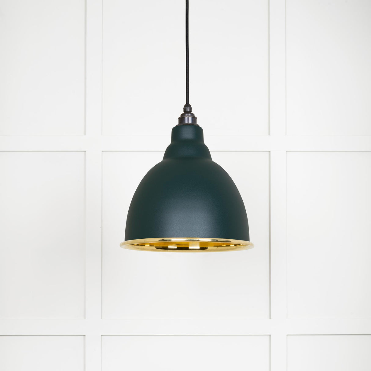 From The Anvil - Smooth Brass Brindley Pendant in Dingle | Sku. 49518DI | Trade Door Handles.