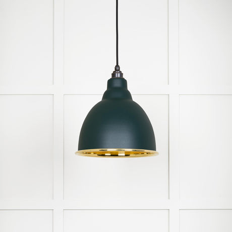 From The Anvil - Smooth Brass Brindley Pendant in Dingle | Sku. 49518DI | Trade Door Handles.