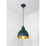 From The Anvil - Smooth Brass Brindley Pendant in Dingle | Sku. 49518DI | Trade Door Handles.