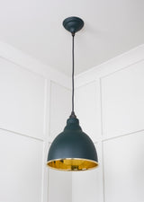 From The Anvil - Smooth Brass Brindley Pendant in Dingle | Sku. 49518DI | Trade Door Handles.
