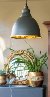 From The Anvil - Smooth Brass Brindley Pendant in Dingle | Sku. 49518DI | Trade Door Handles.