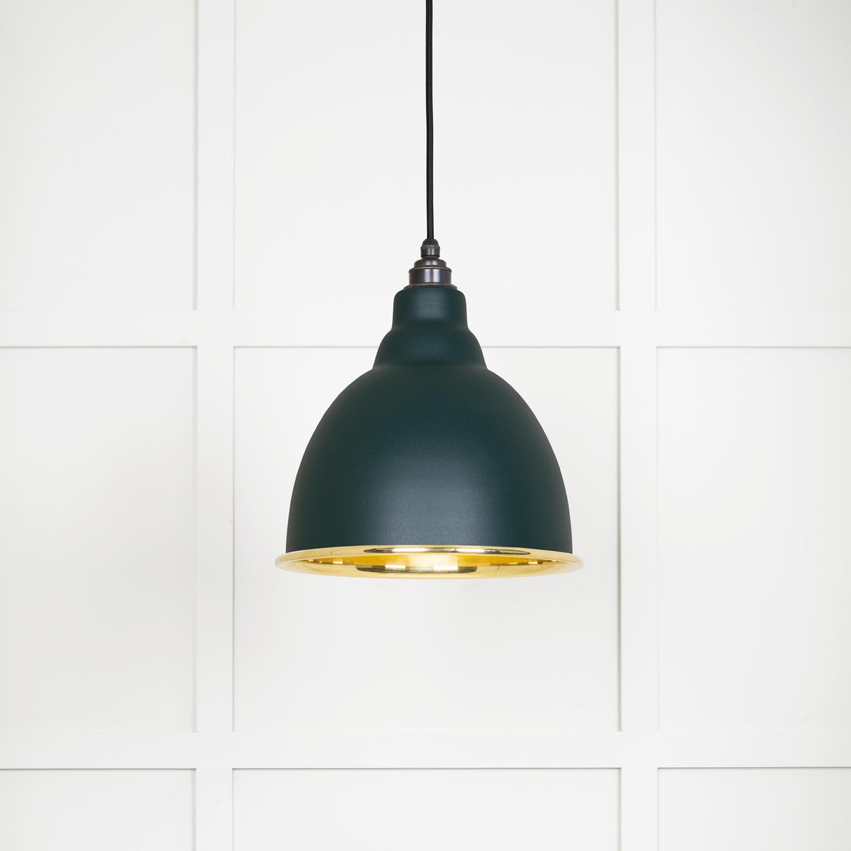 From The Anvil - Smooth Brass Brindley Pendant in Dingle | Sku. 49518DI | Trade Door Handles.