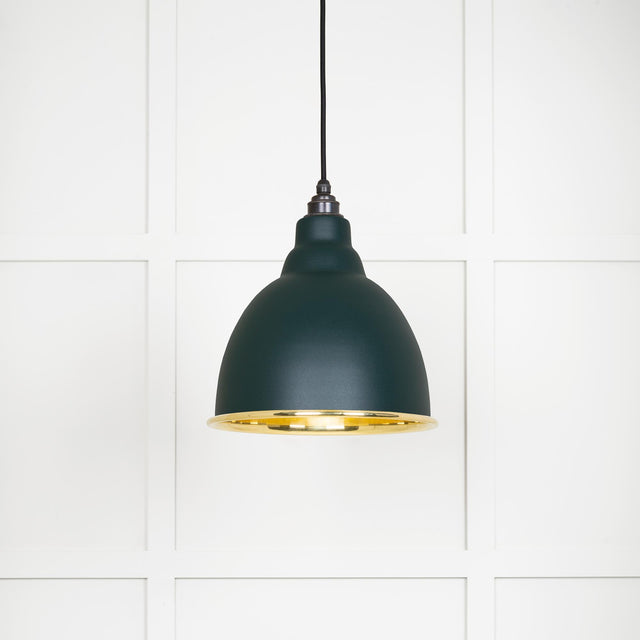 From The Anvil - Smooth Brass Brindley Pendant in Dingle | Sku. 49518DI | Trade Door Handles.