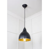 From The Anvil - Smooth Brass Brindley Pendant in Elan Black | Sku. 49518EB | Trade Door Handles.