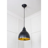 From The Anvil - Smooth Brass Brindley Pendant in Elan Black | Sku. 49518EB | Trade Door Handles.