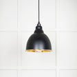 From The Anvil - Smooth Brass Brindley Pendant in Elan Black | Sku. 49518EB | Trade Door Handles.