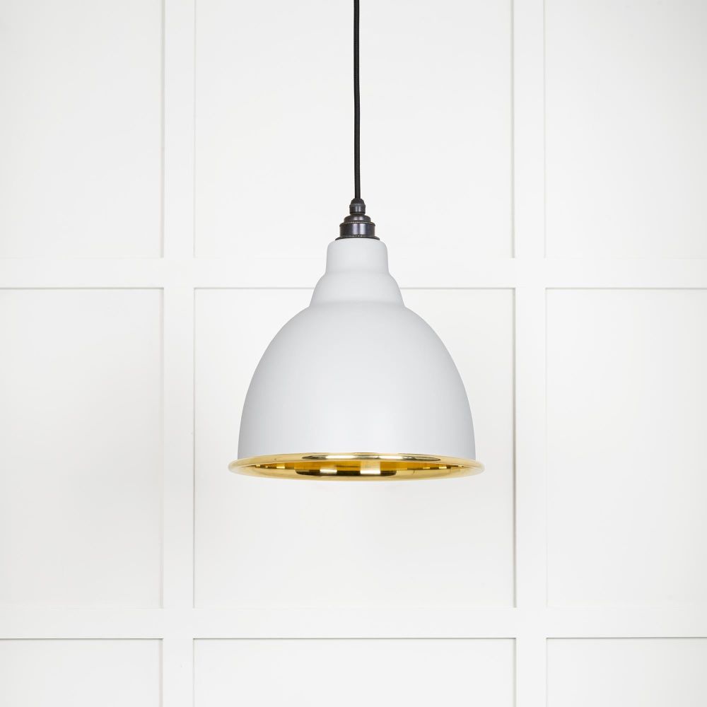 From The Anvil - Smooth Brass Brindley Pendant in Flock | Sku. 49518F | Trade Door Handles.