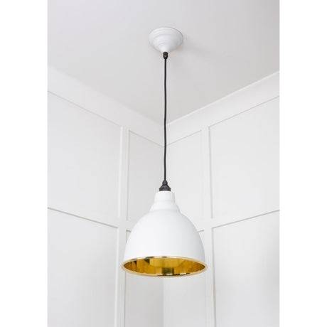 From The Anvil - Smooth Brass Brindley Pendant in Flock | Sku. 49518F | Trade Door Handles.