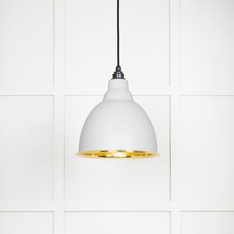 From The Anvil - Smooth Brass Brindley Pendant in Flock | Sku. 49518F | Trade Door Handles.