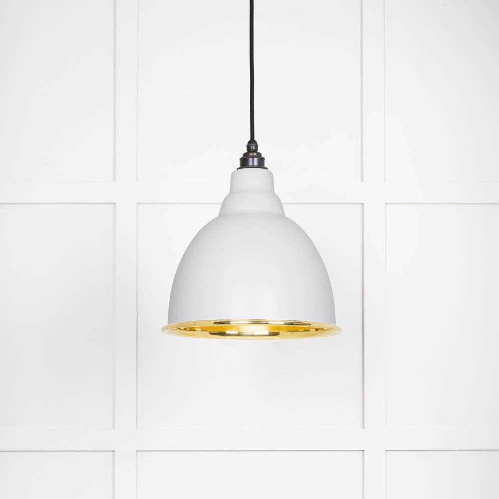 From The Anvil - Smooth Brass Brindley Pendant in Flock | Sku. 49518F | Trade Door Handles.