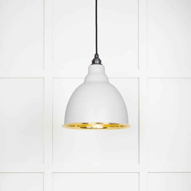 From The Anvil - Smooth Brass Brindley Pendant in Flock | Sku. 49518F | Trade Door Handles.