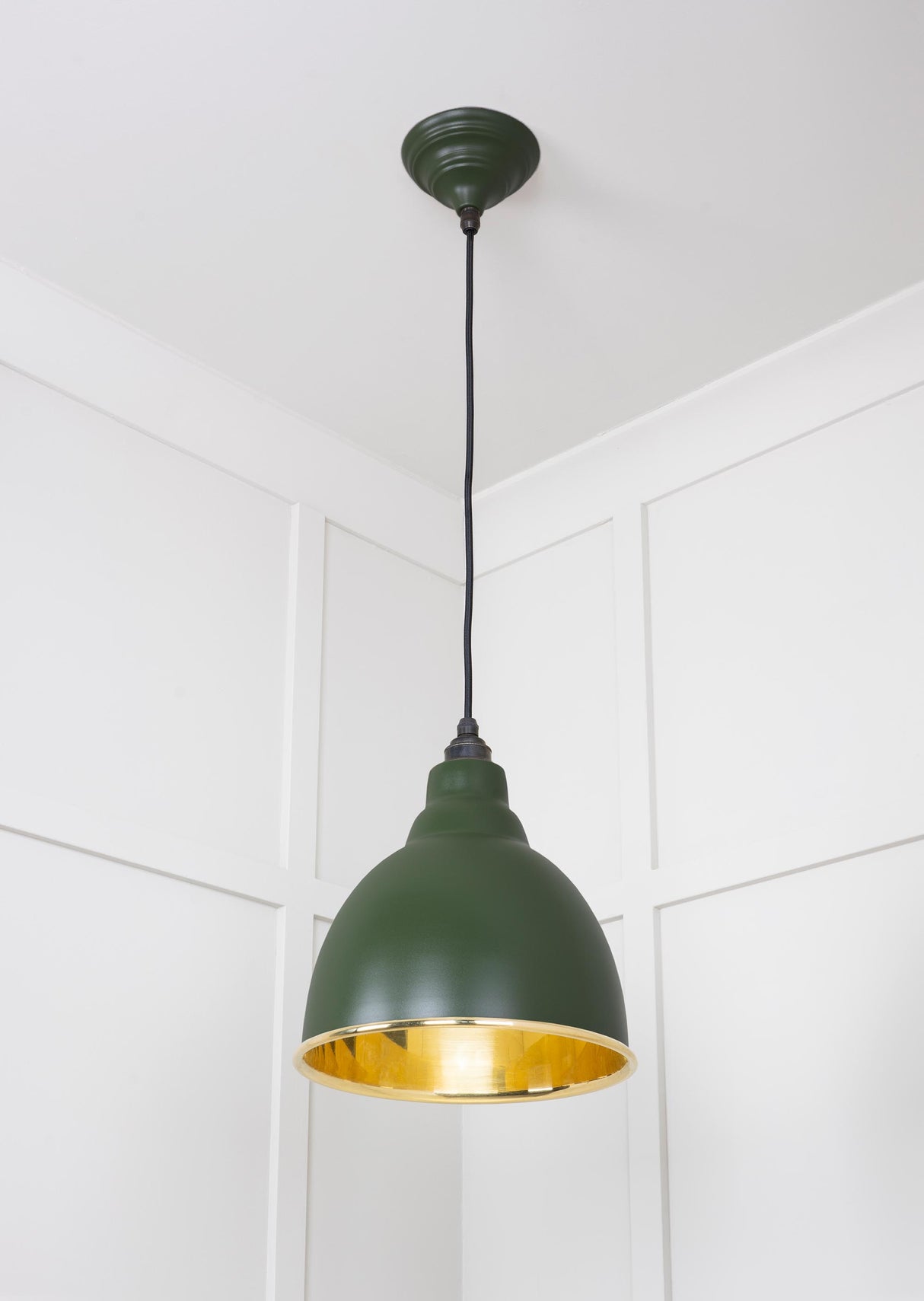 From The Anvil - Smooth Brass Brindley Pendant in Heath | Sku. 49518H | Trade Door Handles.