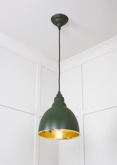From The Anvil - Smooth Brass Brindley Pendant in Heath | Sku. 49518H | Trade Door Handles.