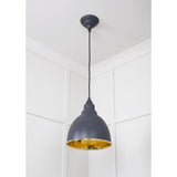 From The Anvil - Smooth Brass Brindley Pendant in Slate | Sku. 49518SL | Trade Door Handles.
