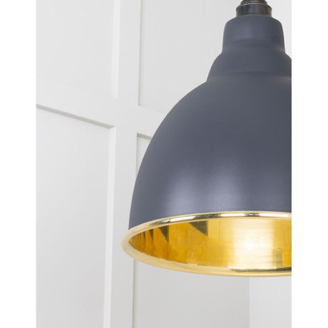 From The Anvil - Smooth Brass Brindley Pendant in Slate | Sku. 49518SL | Trade Door Handles.