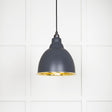 From The Anvil - Smooth Brass Brindley Pendant in Slate | Sku. 49518SL | Trade Door Handles.
