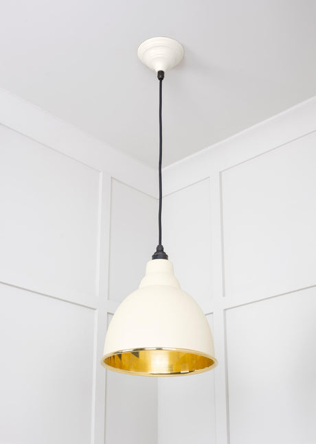 From The Anvil - Smooth Brass Brindley Pendant in Teasel | Sku. 49518TE | Trade Door Handles.
