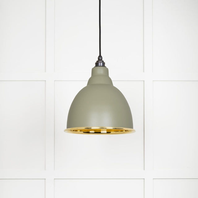 From The Anvil - Smooth Brass Brindley Pendant in Tump | Sku. 49518TU | Trade Door Handles.