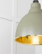 From The Anvil - Smooth Brass Brindley Pendant in Tump | Sku. 49518TU | Trade Door Handles.