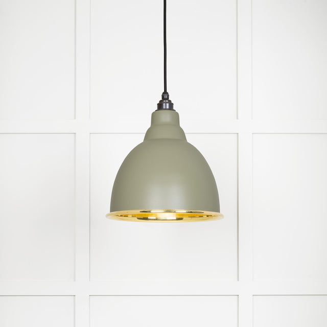 From The Anvil - Smooth Brass Brindley Pendant in Tump | Sku. 49518TU | Trade Door Handles.