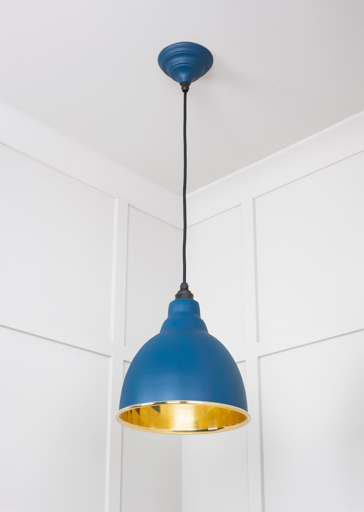 From The Anvil - Smooth Brass Brindley Pendant in Upstream | Sku. 49518U | Trade Door Handles.
