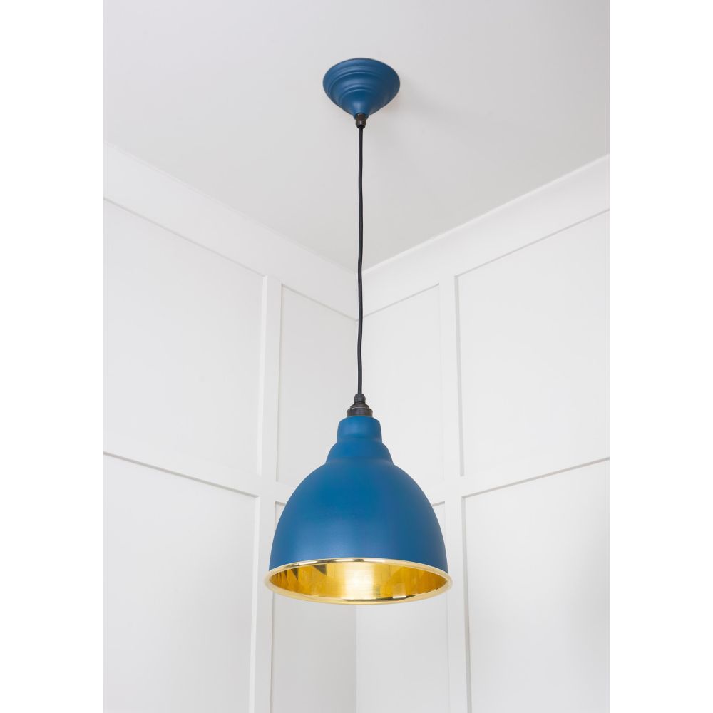 From The Anvil - Smooth Brass Brindley Pendant in Upstream | Sku. 49518U | Trade Door Handles.