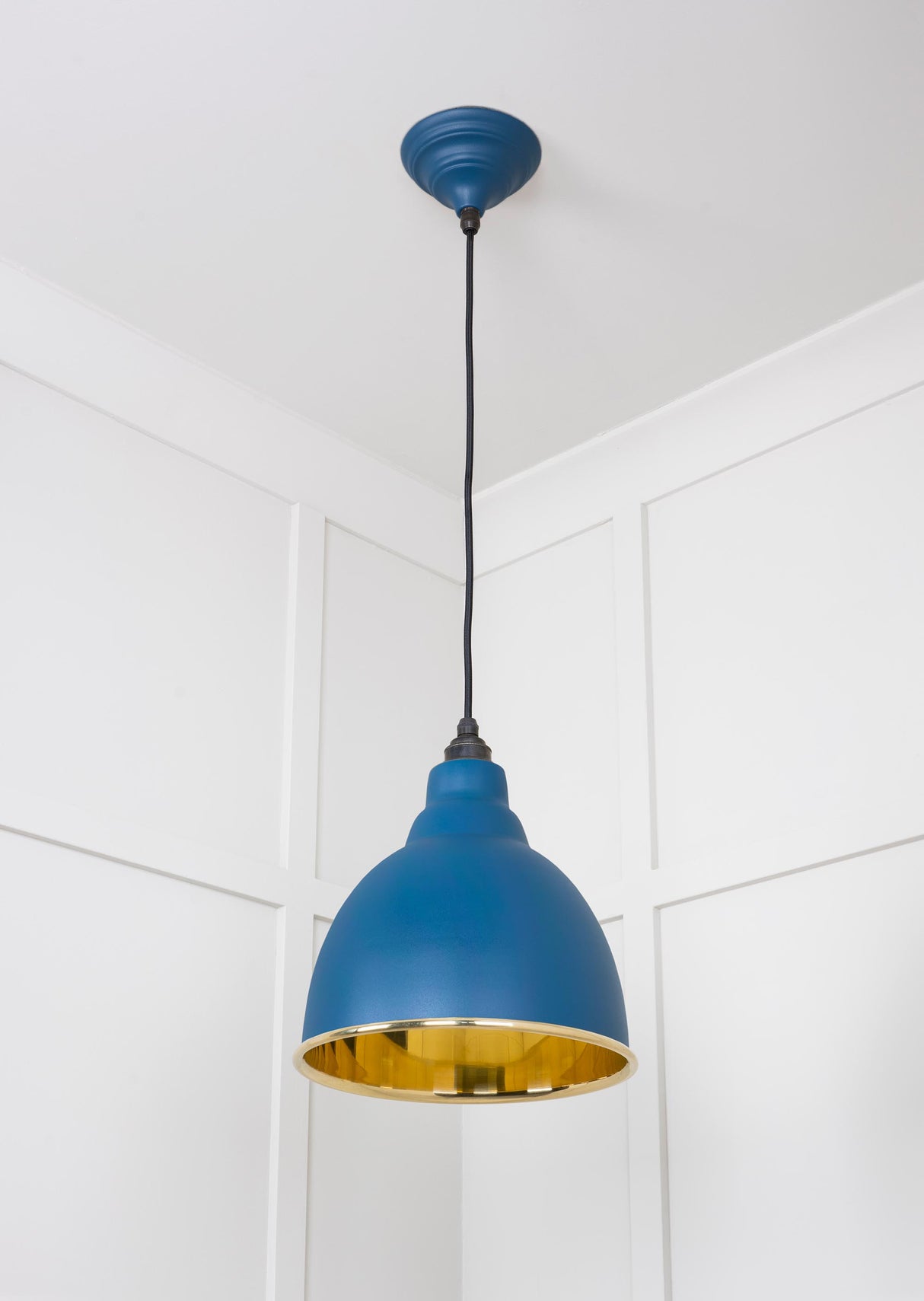 From The Anvil - Smooth Brass Brindley Pendant in Upstream | Sku. 49518U | Trade Door Handles.