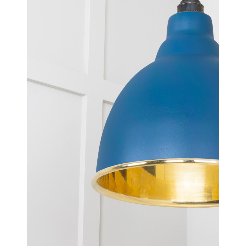 From The Anvil - Smooth Brass Brindley Pendant in Upstream | Sku. 49518U | Trade Door Handles.