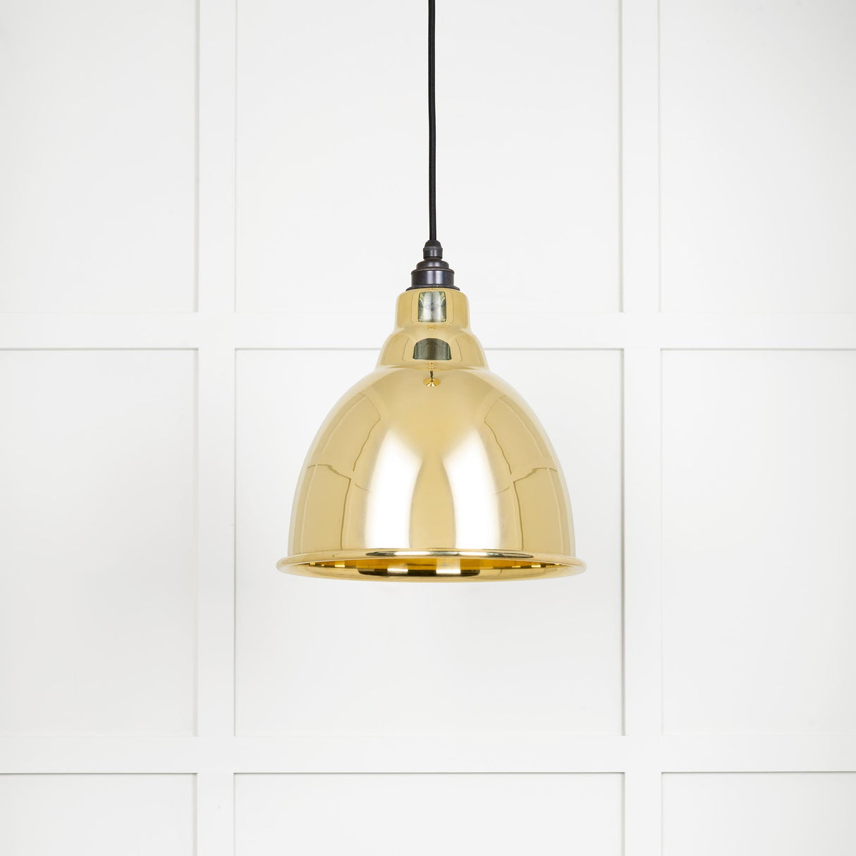 From The Anvil - Smooth Brass Brindley Pendant | Sku. 49518 | Trade Door Handles.