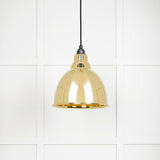 From The Anvil - Smooth Brass Brindley Pendant | Sku. 49518 | Trade Door Handles.