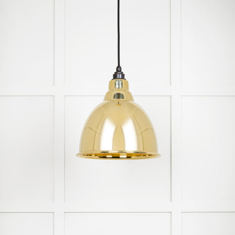 From The Anvil - Smooth Brass Brindley Pendant | Sku. 49518 | Trade Door Handles.