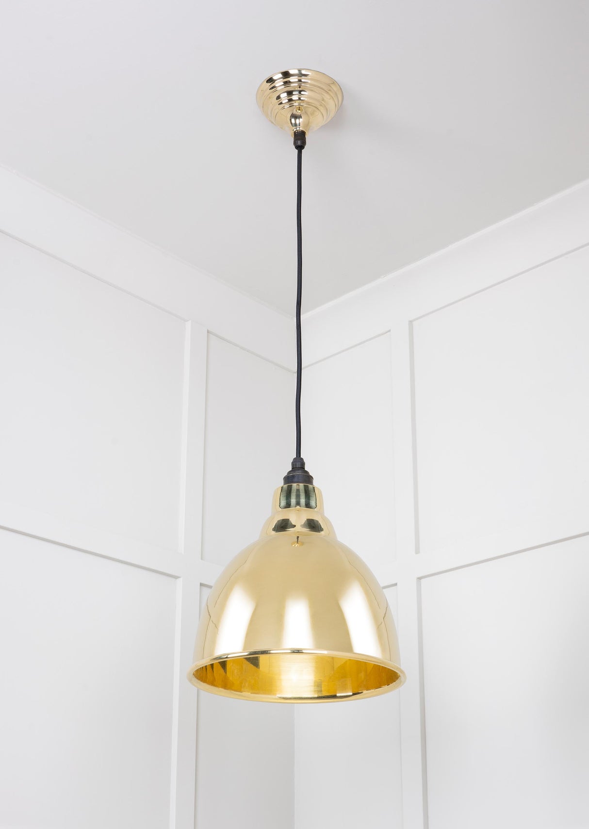 From The Anvil - Smooth Brass Brindley Pendant | Sku. 49518 | Trade Door Handles.