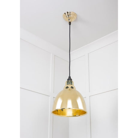 From The Anvil - Smooth Brass Brindley Pendant | Sku. 49518 | Trade Door Handles.