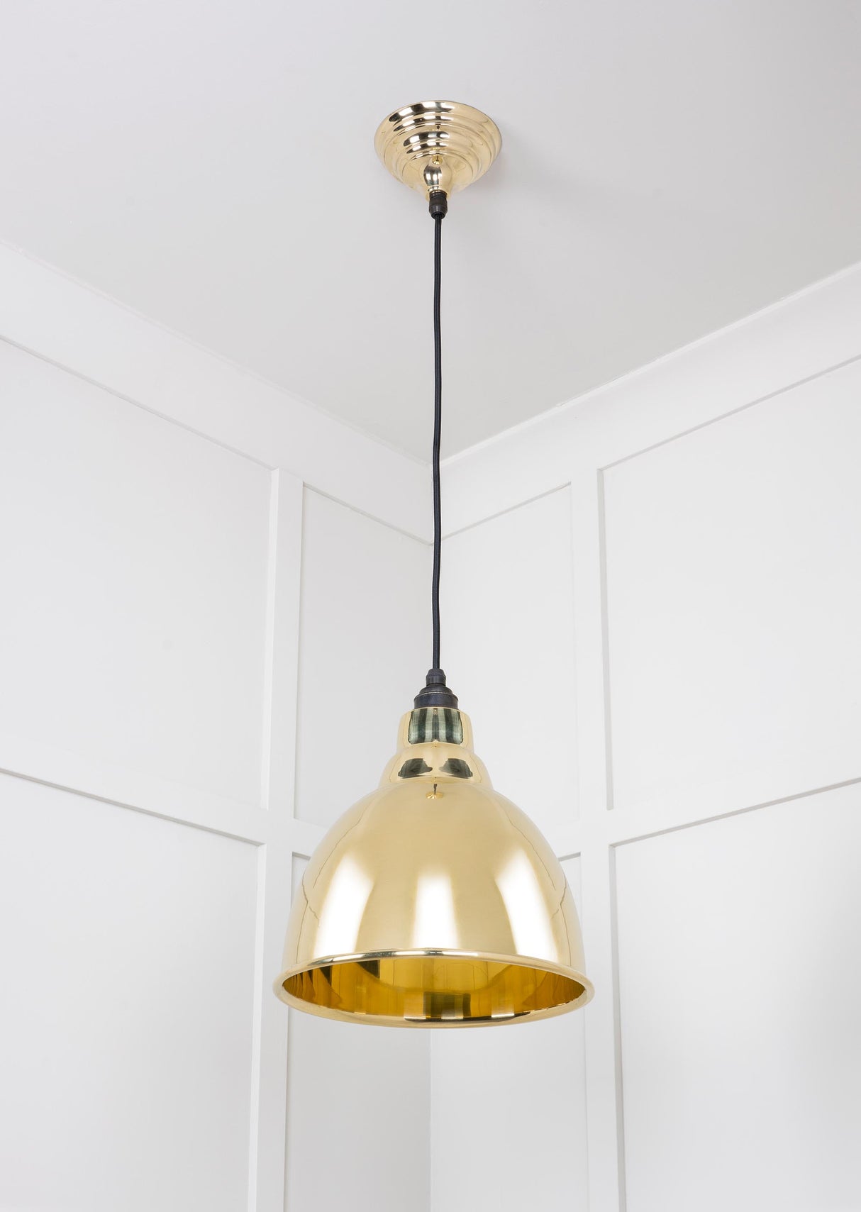 From The Anvil - Smooth Brass Brindley Pendant | Sku. 49518 | Trade Door Handles.