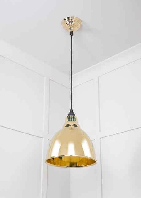 From The Anvil - Smooth Brass Brindley Pendant | Sku. 49518 | Trade Door Handles.