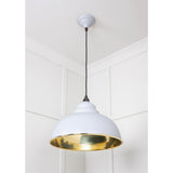 From The Anvil - Hammered Brass Harborne Pendant in Birch | Sku. 49521BI | Trade Door Handles.