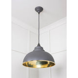 From The Anvil - Hammered Brass Harborne Pendant in Bluff | Sku. 49521BL | Trade Door Handles.