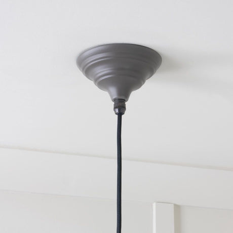 From The Anvil - Hammered Brass Harborne Pendant in Bluff | Sku. 49521BL | Trade Door Handles.